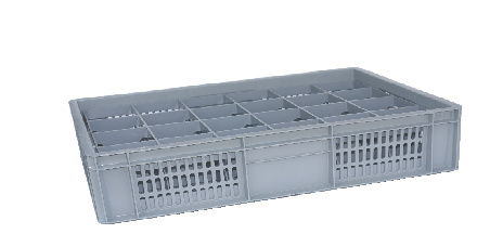 Perforated crate 1224
 grey